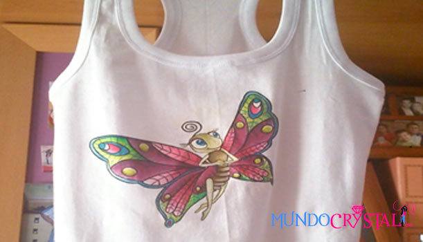 camiseta pintada a mano