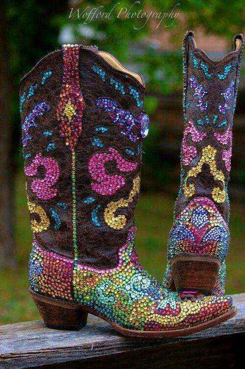 botas vaquera con swarovski