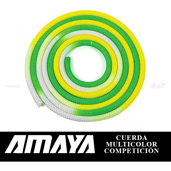 Cuerda-amaya-Multicolor-Gimnasia-Ritmica-amarillo-verde-y-blanco