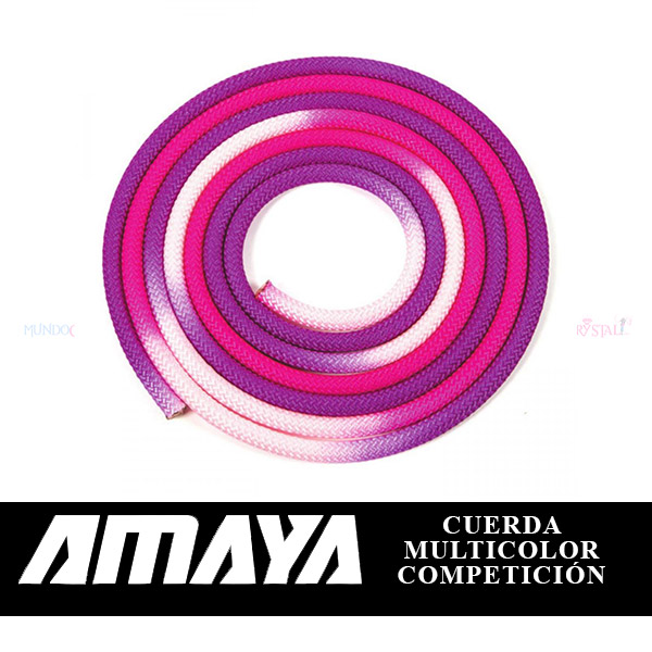 Cuerda-amaya-Multicolor-Gimnasia-Ritmica-rosa-fucsia-y-lila
