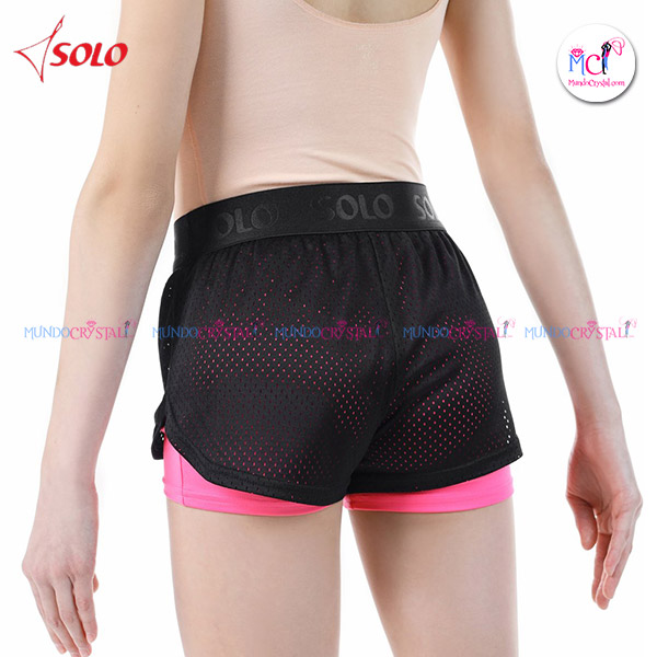 Pantalon-Solo-doble-de-rejilla-con-Banda-RG770-rosa-fluor-1